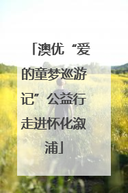 澳优“爱的童梦巡游记”公益行走进怀化溆浦