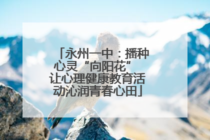 永州一中：播种心灵“向阳花” 让心理健康教育活动沁润青春心田