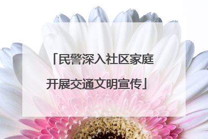 民警深入社区家庭开展交通文明宣传