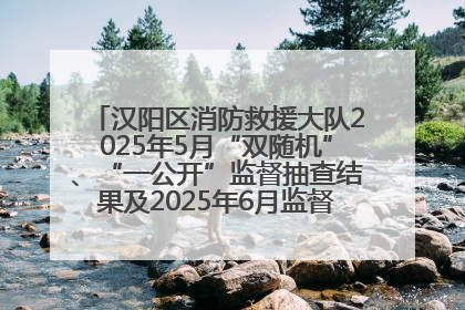 汉阳区消防救援大队2025年5月“双随机”、“一公开”监督抽查结果及2025年6月监督抽查任务公示