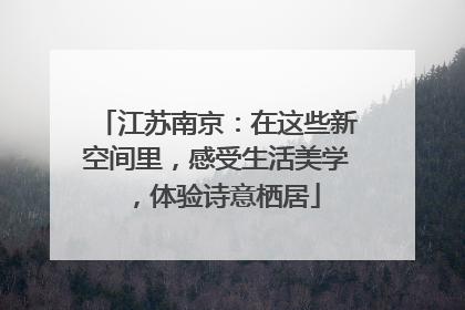 江苏南京：在这些新空间里，感受生活美学，体验诗意栖居