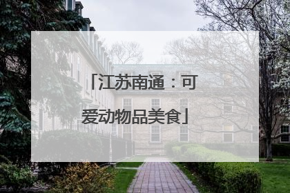 江苏南通：可爱动物品美食
