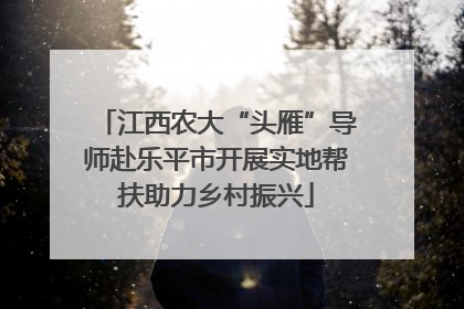 江西农大“头雁”导师赴乐平市开展实地帮扶助力乡村振兴