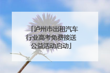 泸州市出租汽车行业高考免费接送公益活动启动