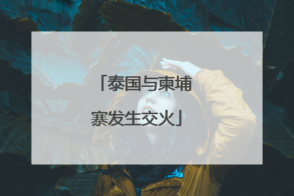 泰国与柬埔寨发生交火