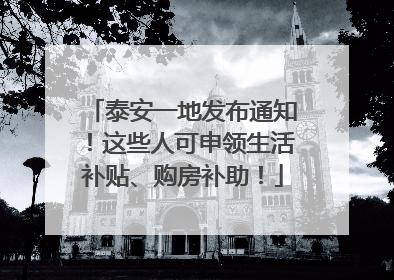 泰安一地发布通知！这些人可申领生活补贴、购房补助！