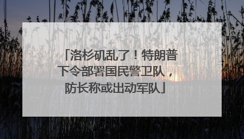 洛杉矶乱了！特朗普下令部署国民警卫队，防长称或出动军队