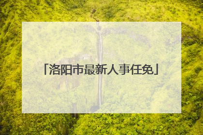 洛阳市最新人事任免