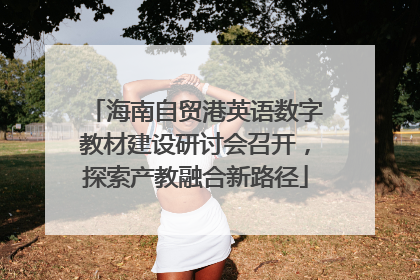 海南自贸港英语数字教材建设研讨会召开，探索产教融合新路径
