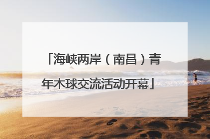 海峡两岸（南昌）青年木球交流活动开幕