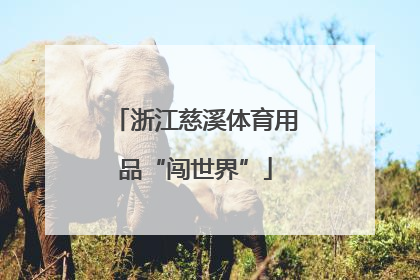 浙江慈溪体育用品“闯世界”