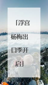 浮宫杨梅出口季开启