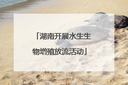 湖南开展水生生物增殖放流活动