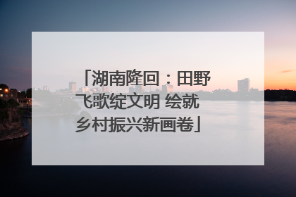 湖南隆回：田野飞歌绽文明 绘就乡村振兴新画卷