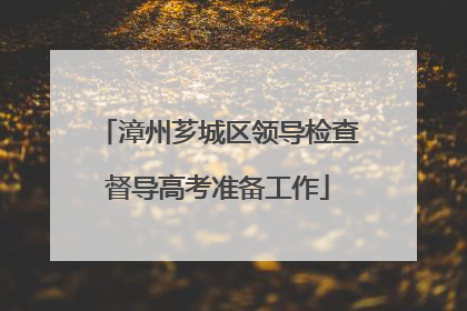 漳州芗城区领导检查督导高考准备工作