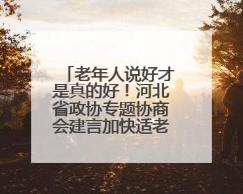 老年人说好才是真的好！河北省政协专题协商会建言加快适老化改造