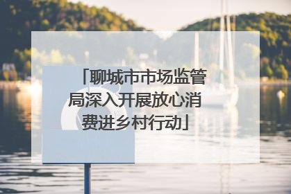 聊城市市场监管局深入开展放心消费进乡村行动