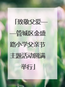 致敬父爱——管城区金盛路小学父亲节主题活动圆满举行