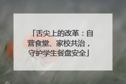 舌尖上的改革：自营食堂、家校共治，守护学生餐盘安全