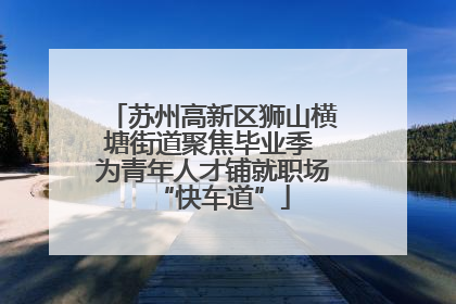苏州高新区狮山横塘街道聚焦毕业季 为青年人才铺就职场“快车道”