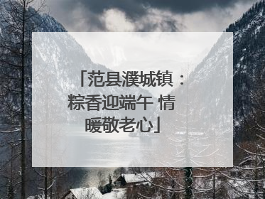 范县濮城镇：粽香迎端午 情暖敬老心