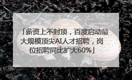 薪资上不封顶，百度启动最大规模顶尖AI人才招聘，岗位招聘同比扩大60%