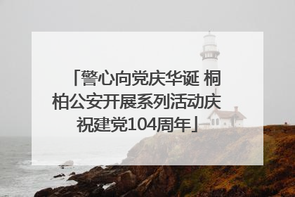 警心向党庆华诞 桐柏公安开展系列活动庆祝建党104周年