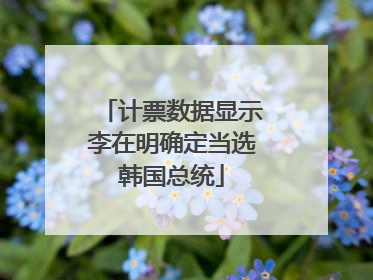 计票数据显示李在明确定当选韩国总统