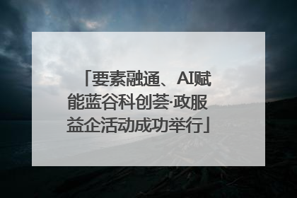 要素融通、AI赋能蓝谷科创荟·政服益企活动成功举行