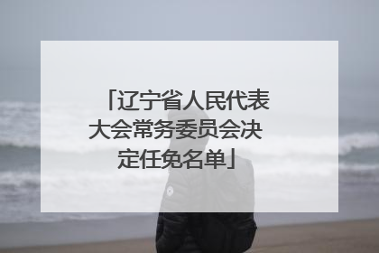 辽宁省人民代表大会常务委员会决定任免名单