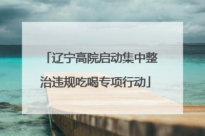 辽宁高院启动集中整治违规吃喝专项行动