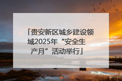 贵安新区城乡建设领域2025年“安全生产月”活动举行