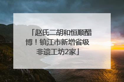 赵氏二胡和恒顺醋博！镇江市新增省级非遗工坊2家