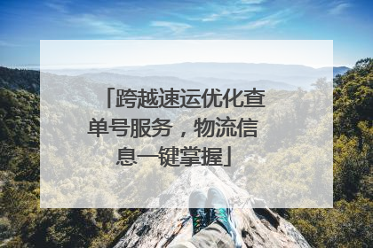 跨越速运优化查单号服务，物流信息一键掌握