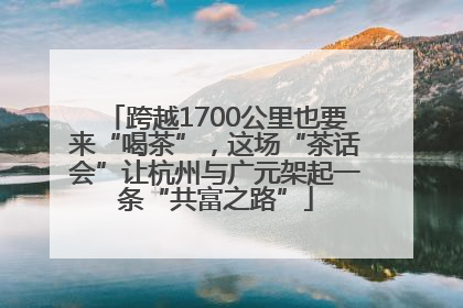 跨越1700公里也要来“喝茶”，这场“茶话会”让杭州与广元架起一条“共富之路”