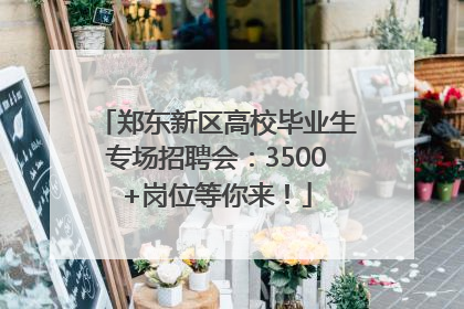 郑东新区高校毕业生专场招聘会：3500+岗位等你来！