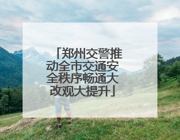 郑州交警推动全市交通安全秩序畅通大改观大提升