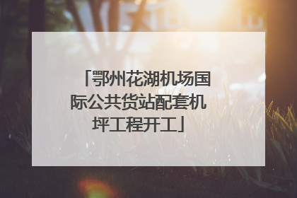 鄂州花湖机场国际公共货站配套机坪工程开工