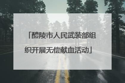 醴陵市人民武装部组织开展无偿献血活动