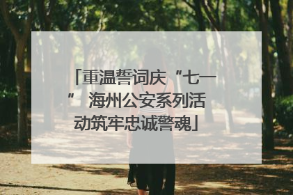 重温誓词庆“七一” 海州公安系列活动筑牢忠诚警魂