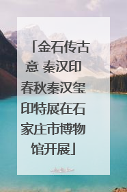 金石传古意 秦汉印春秋秦汉玺印特展在石家庄市博物馆开展
