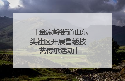 金家岭街道山东头社区开展鲁绣技艺传承活动