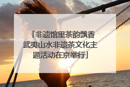 非遗馆里茶韵飘香 武夷山水非遗茶文化主题活动在京举行