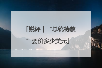 锐评｜“总统特赦”要价多少美元