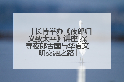长博举办《夜郎归义致太平》讲座 探寻夜郎古国与华夏文明交融之路