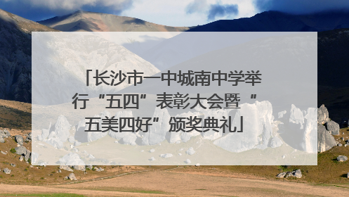 长沙市一中城南中学举行“五四”表彰大会暨“五美四好”颁奖典礼
