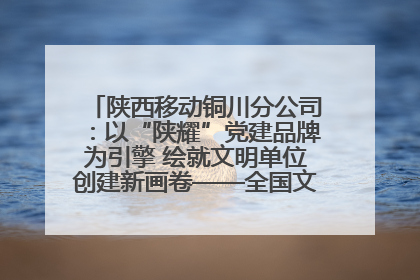 陕西移动铜川分公司：以“陕耀”党建品牌为引擎 绘就文明单位创建新画卷——全国文明单位创建纪实