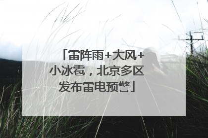 雷阵雨+大风+小冰雹，北京多区发布雷电预警