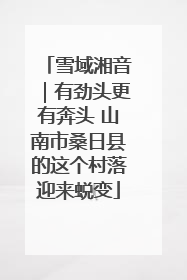 雪域湘音｜有劲头更有奔头 山南市桑日县的这个村落迎来蜕变