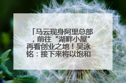 马云现身阿里总部，前往“湖畔小屋”再看创业之地！吴泳铭：接下来将以饱和式投入的打法，聚焦于几大核心战役